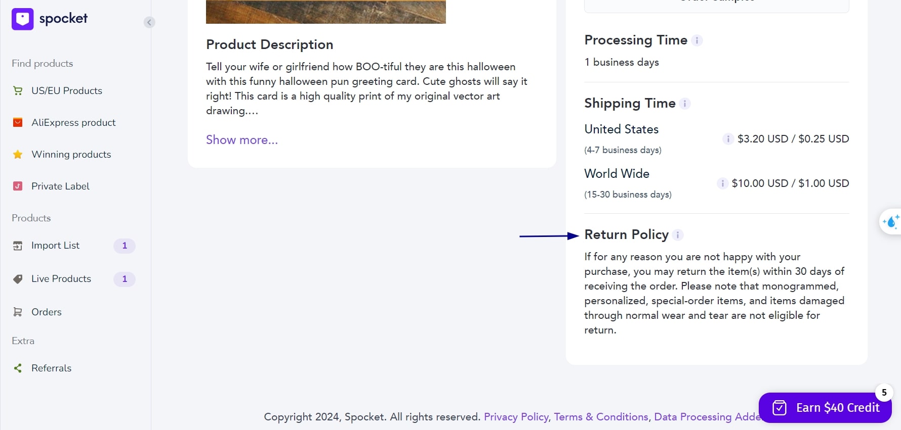 Review Return Policies